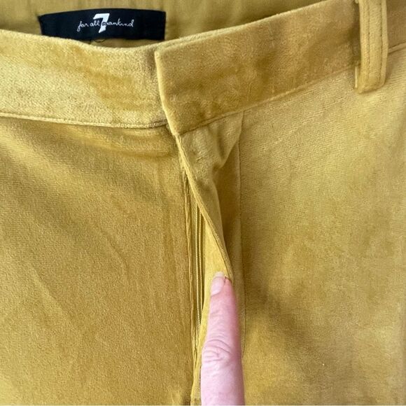 7 For All Mankind Gold Yellow Velvet Trouser Pants sz. 31 #QQ - Picture 4 of 10